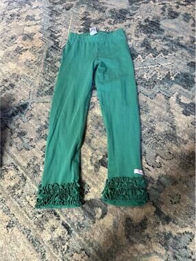 Ruffle Butts Girls Green Pants Size 6/7